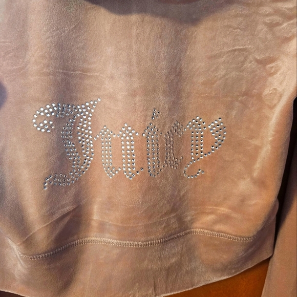 Juicy Couture Tan Hoodie with Rhinestone Detail NWOT - Picture 3 of 4